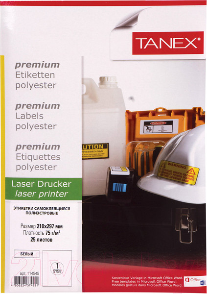 Изображение товара Набор этикеток Tanex 114545 (белый)