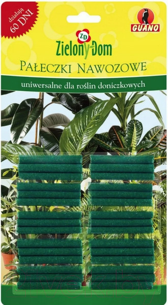 Изображение товара Удобрение Zielony Dom Палочки удобрительные для горшечных растений с гуано (30шт/уп)