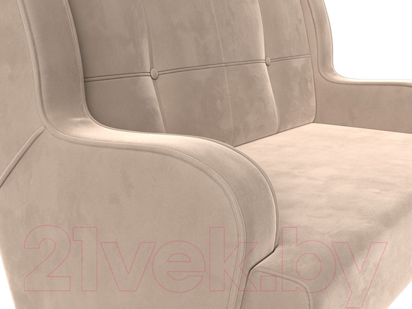 Изображение товара Диван Лига Диванов Неаполь 2-х местный (велюр бежевый)