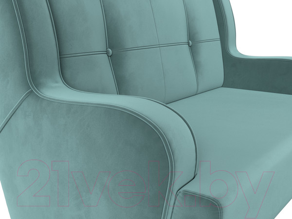 Изображение товара Диван Лига Диванов Неаполь 2-х местный (велюр бирюзовый)