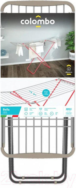 Изображение товара Сушилка для белья COLOMBO Bella ST387 (серый/черный)