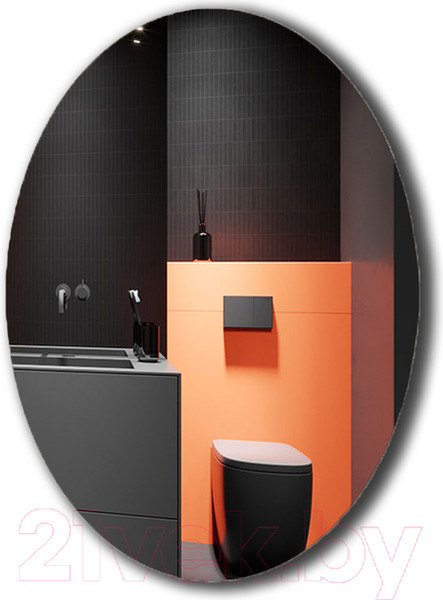 Изображение товара Зеркало Пекам Vesta Fly 90x75 / VestaFly-90x75spcl (с подсветкой, с двойным сенсором на прикосновение, подогревом и часам)