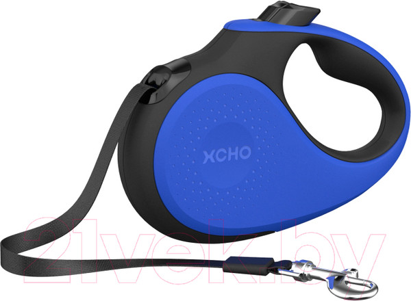 Изображение товара Поводок-рулетка XCHO Лента 5м (M, синий/черный)
