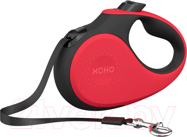 Изображение товара Поводок-рулетка XCHO Лента 5м (L, красный/черный)