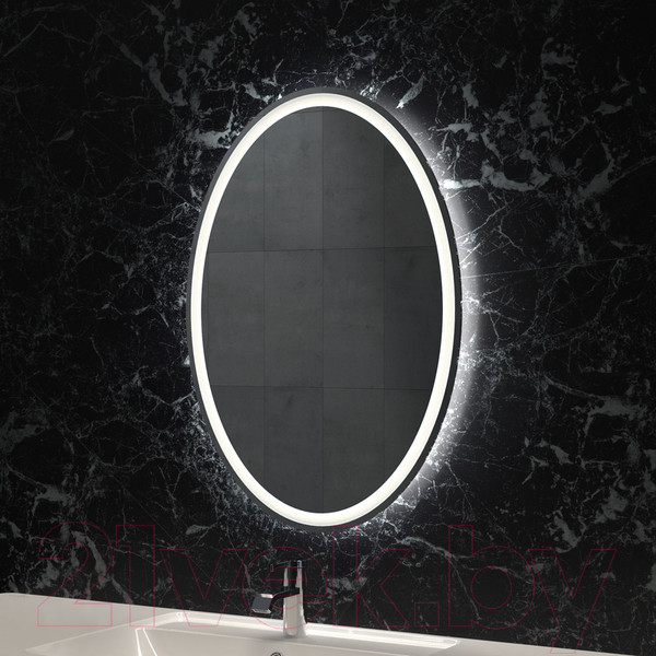 Изображение товара Зеркало Пекам Vesta 1 60x80 / Vesta1-60x80dpcl (с подсветкой, сенсором на взмах руки, часами и подогревом)