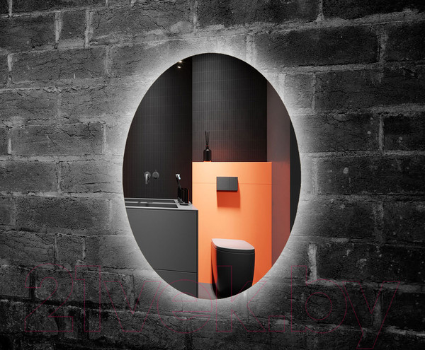 Изображение товара Зеркало Пекам Vesta Fly 80x60 / VestaFly-80x60dpcl (с подсветкой, сенсором на взмах руки, часами и подогревом)