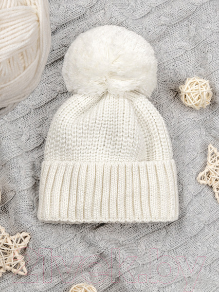 Изображение товара Шапочка для малышей Amarobaby Pure Love Muffin / AB-OD22-PLM16/33-42 (молочный, р.42-44)