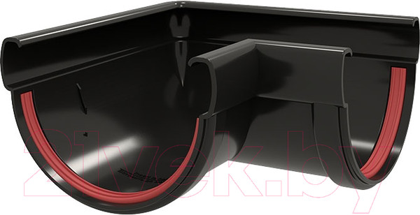 Изображение товара Угол желоба Grand Line Дизайн 135 ПВХ 90 градусов RAL 9005 (черный)