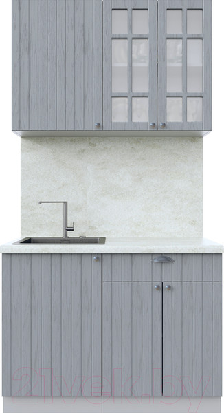 Изображение товара Кухонный гарнитур Интерлиния Берес 1.1А (дуб серый/опал светлый)