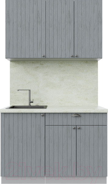 Изображение товара Кухонный гарнитур Интерлиния Берес 1.2А (дуб серый/опал светлый)