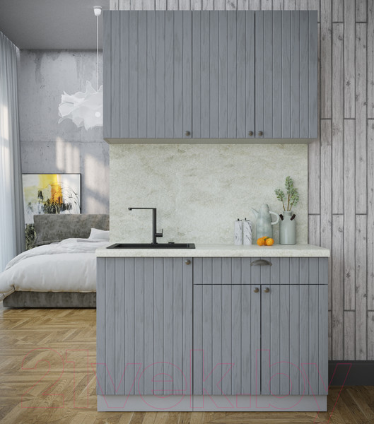 Изображение товара Кухонный гарнитур Интерлиния Берес 1.2А (дуб серый/опал светлый)