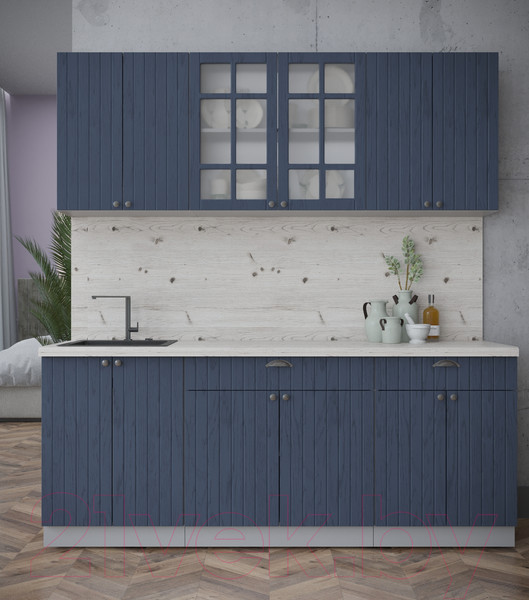 Изображение товара Кухонный гарнитур Интерлиния Берес 2.0А (дуб королевский/бискайская сосна)