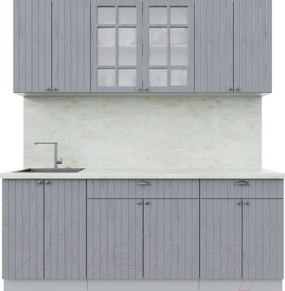 Изображение товара Кухонный гарнитур Интерлиния Берес 2.0А (дуб серый/опал светлый)