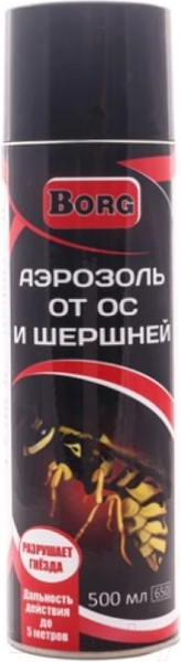Изображение товара Аэрозоль от насекомых Borg Ос и шершней (500мл)