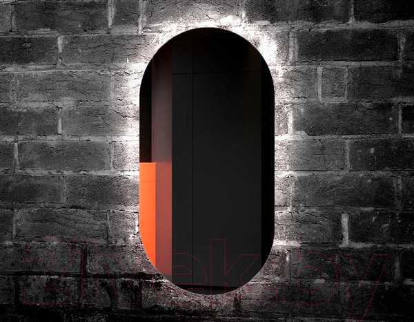 Изображение товара Зеркало Пекам Iva Fly 52.5x102.5 / IvaFly-52.5x102.5 (с подсветкой, с механической клавишей включения)