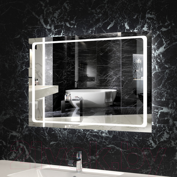 Изображение товара Зеркало Пекам Sandi 120x80 / Sandi-120x80dcl (с подсветкой, сенсором на взмах руки, часами)