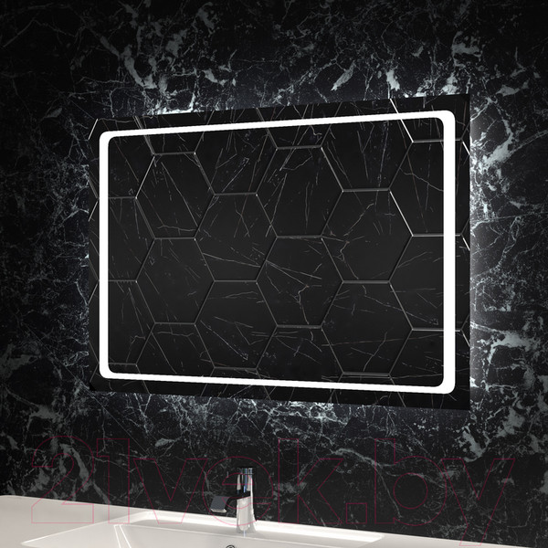 Изображение товара Зеркало Пекам Sandi 120x80 / Sandi-120x80dp (с подсветкой, сенсором на взмах руки и подогревом)