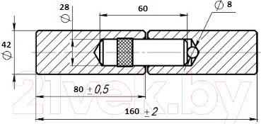 Изображение товара Петля точечная Металлист Гаражная с шаром 42x160 б/п