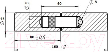 Изображение товара Петля точечная Металлист Гаражная с шаром 45x160 б/п