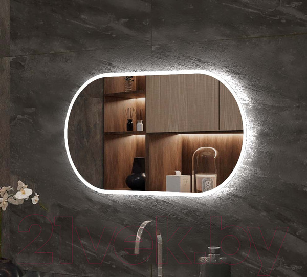 Изображение товара Зеркало Пекам Iva 102.5x52.5 / Iva-102.5x52.5s (с подсветкой, сенсором на прикосновение)