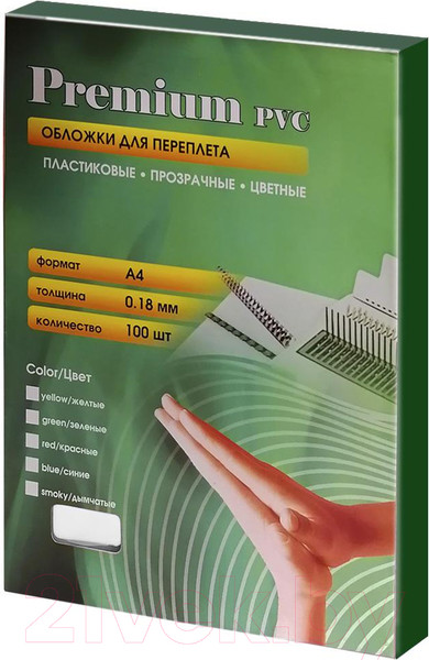 Изображение товара Обложки для переплета Office Kit А4 0.18мм / PSA400180 (100шт, дымчатый)