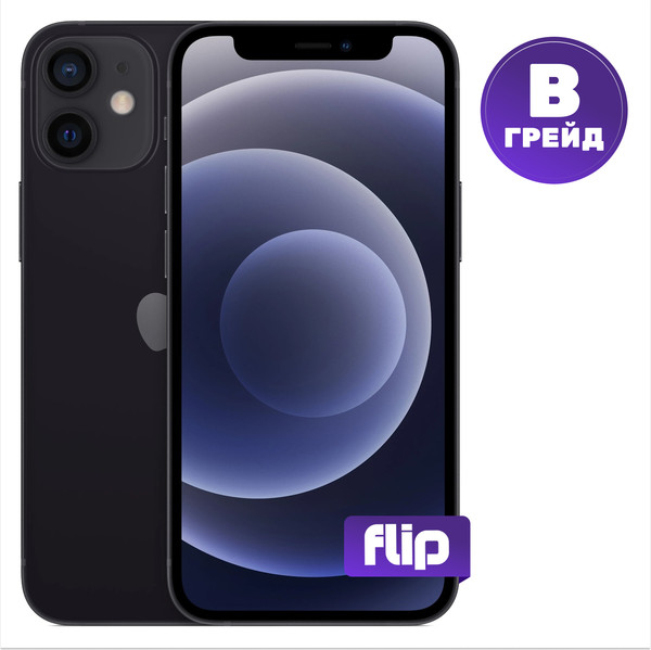 Изображение товара Смартфон восстановленный Apple iPhone 12 64GB Flip Грейд B (черный)