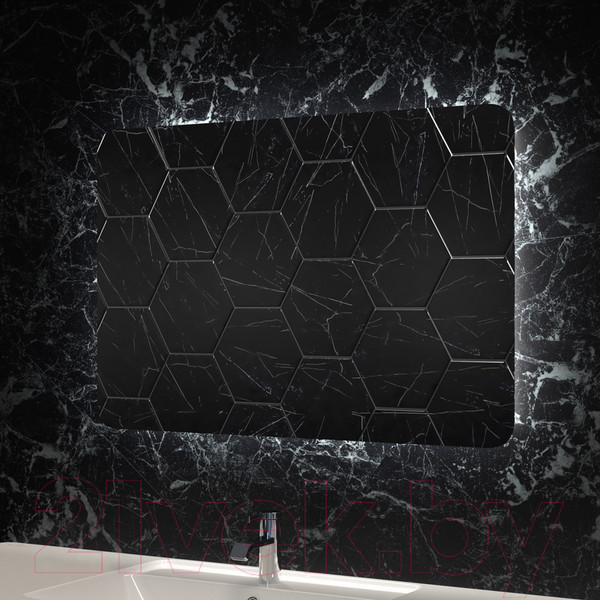 Изображение товара Зеркало Пекам Marta Fly 80x70 / MartaFly-80x70sp (с подсветкой, сенсором на прикосновение и подогревом)