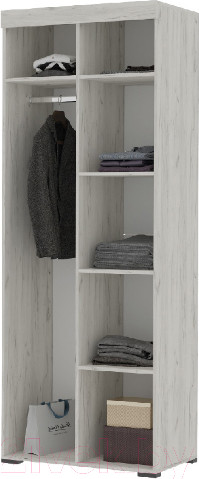 Изображение товара Шкаф Стендмебель Гранд двухстворчатый комбинированный (дуб крафт белый)