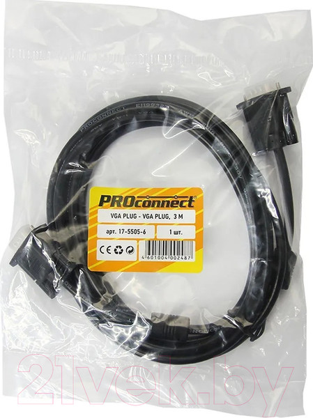 Изображение товара Кабель PROconnect VGA Plug - VGA Plug / 17-5505-6