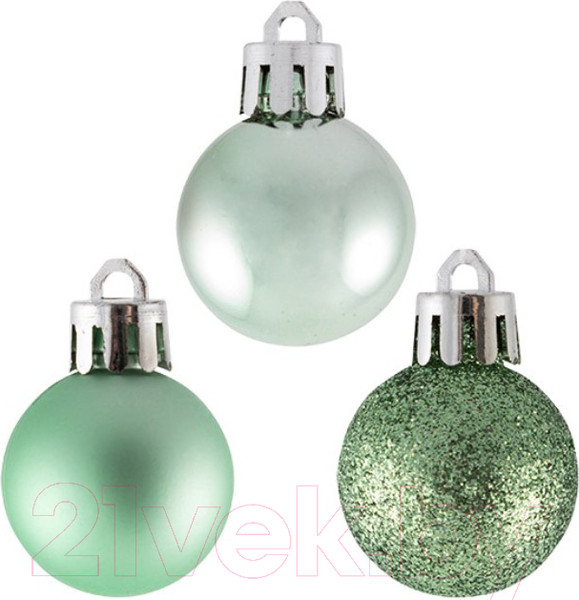 Изображение товара Набор шаров новогодних Волшебная страна Бирюза / 007660 (24шт)
