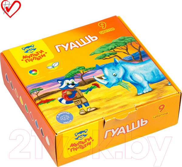 Изображение товара Гуашь Мульти-пульти Енот в Африке / ГК_16737 (9цв)