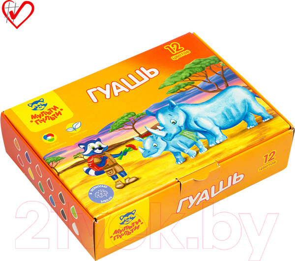 Изображение товара Гуашь Мульти-пульти Енот в Африке / ГК_16738 (12цв)
