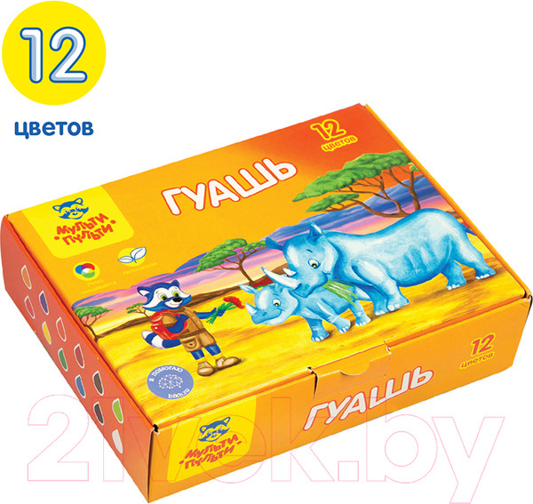 Изображение товара Гуашь Мульти-пульти Енот в Африке / ГК_16738 (12цв)