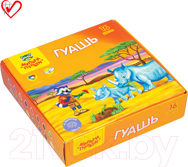 Изображение товара Гуашь Мульти-пульти Енот в Африке / ГК_16739 (16цв)