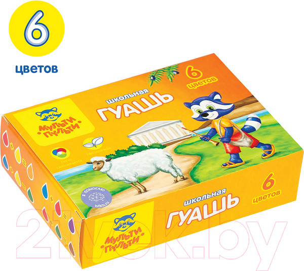 Изображение товара Гуашь Мульти-пульти Енот в Греции / ГК_10268 (6цв)