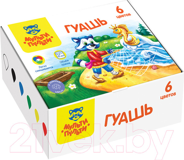 Изображение товара Гуашь Мульти-пульти Енот в сказке / ГК_42057 (6цв)