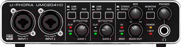 Изображение товара Аудиоинтерфейс Behringer UMC204HD