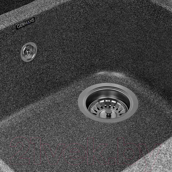 Изображение товара Мойка кухонная Gerhans Е02 (графит)