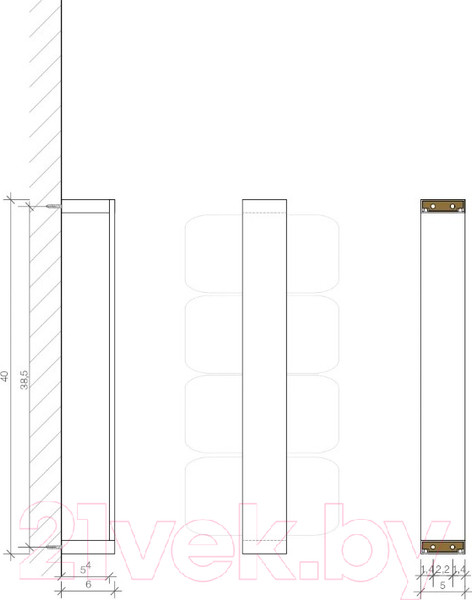 Изображение товара Держатель для полотенца Decor Walther Brick BK HTE41 0592200