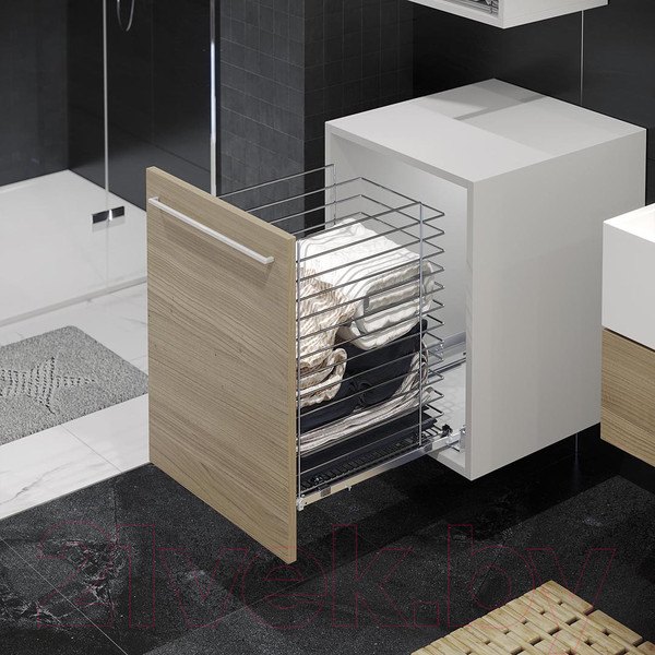 Изображение товара Корзина для белья выдвижная Starax S-8052-A (антрацит)