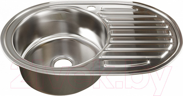 Изображение товара Мойка кухонная Mixline Овал L 528188 (с сифоном)