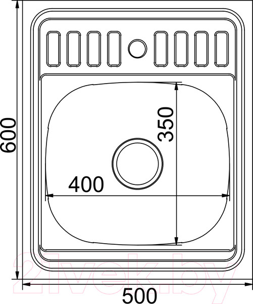Изображение товара Мойка кухонная Mixline 527974 (с сифоном)