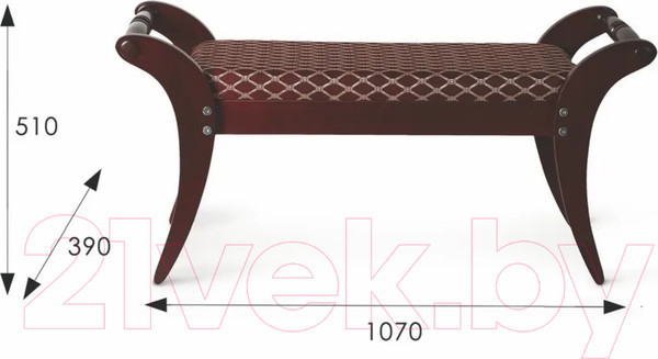 Изображение товара Банкетка Мебелик Тифани (махагон)