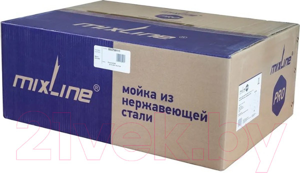 Изображение товара Мойка кухонная Mixline Pro 547229 (сатин, с сифоном)