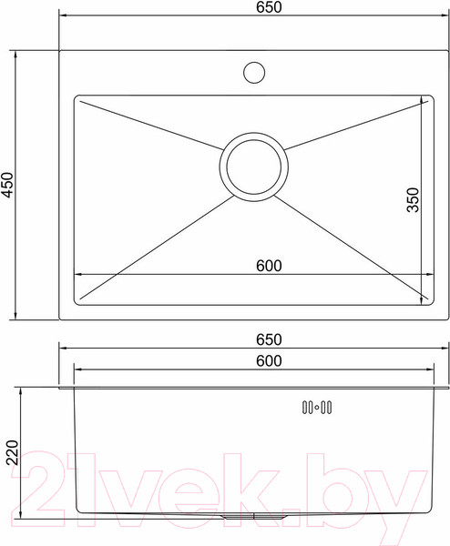 Изображение товара Мойка кухонная Mixline Pro 547237 (сатин, с сифоном)