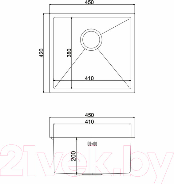 Изображение товара Мойка кухонная Mixline Pro 548564 (сатин, с сифоном)