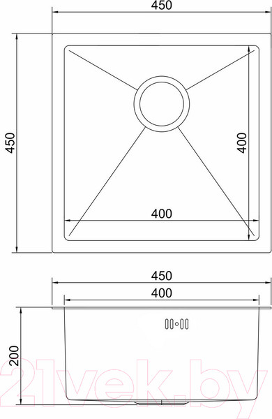 Изображение товара Мойка кухонная Mixline Pro 547226 (черный графит)