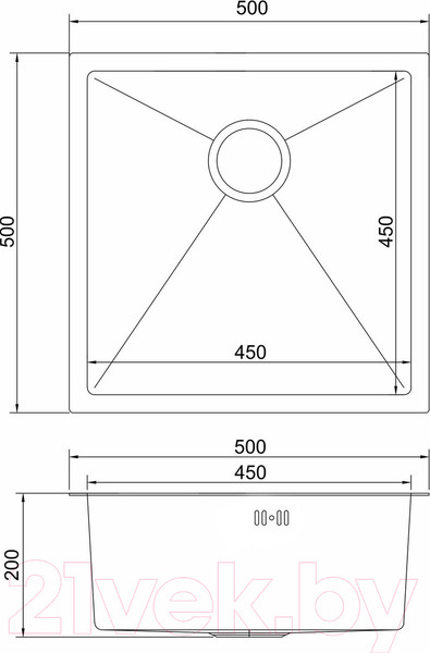 Изображение товара Мойка кухонная Mixline Pro 547227 (сатин, с сифоном)