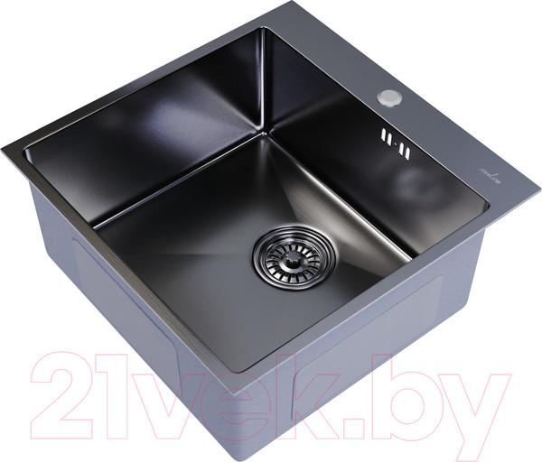 Изображение товара Мойка кухонная Mixline Pro 547230 (черный графит, с сифоном)