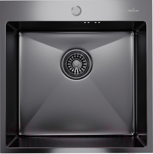Изображение товара Мойка кухонная Mixline Pro 547230 (черный графит, с сифоном)